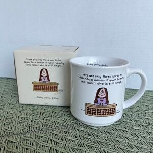 Vintage 1980’s Cathy Guisewite Coffee Tea Mug “Picky Picky Picky”